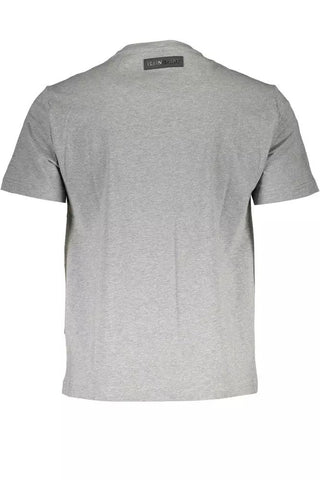 Gray Cotton Men T-shirt