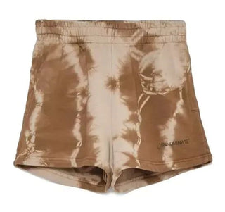Chic Brown Printed Cotton Shorts
