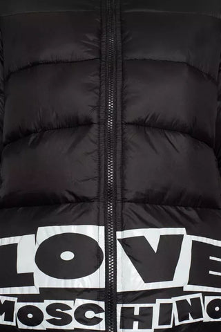 Chic Nylon Down Jacket With Bold Logo