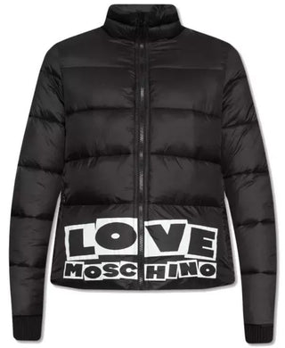 Chic Nylon Down Jacket With Bold Logo