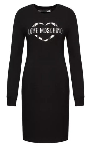 Chic Cotton Blend Logo Dress