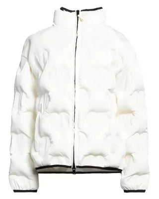 Chic White Heart-adorned Designer Jacket