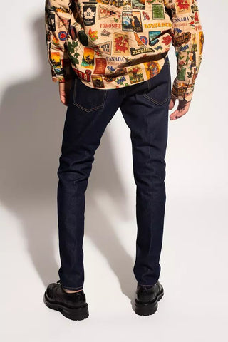 Navy Blue Cool Guy Tapered Jeans