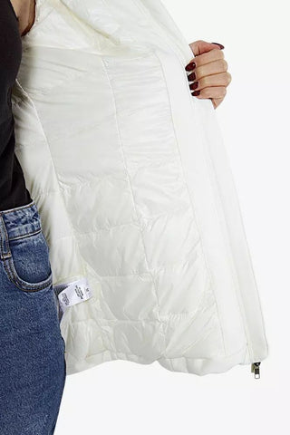 Elegant White Softshell Down Jacket