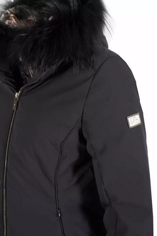 Elegant High-collar Hooded Women's Jacket