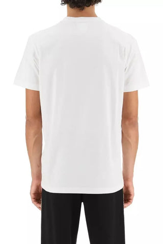 Chic White Crew Neck Cotton Tee