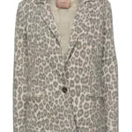 Chic Leopard Print One-Button Jacket