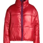 Reversible Floral Red Down Jacket