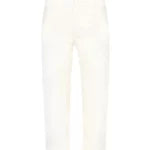 Chic White Cotton Regular Fit Jeans