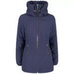 Elegant High Collar Down Jacket in Blue