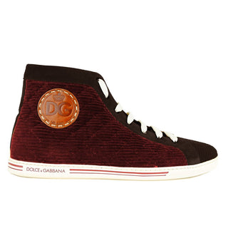 Elevated Velvet Red High Sneakers for Men