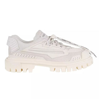 Trekking-Inspired Luxe Sneakers in White