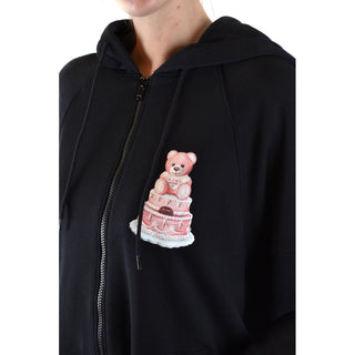 Elegant Hooded Sweatshirt with Tulle Detail