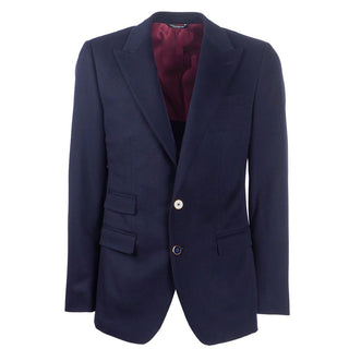 Elegant Dark Blue Cashmere Jacket