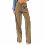 Chic Palazzo Trousers with Drawstring Detail