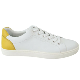 Elegant White Nappa Calfskin Sneakers