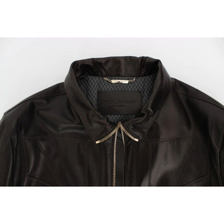 Exclusive Brown Lambskin Leather Jacket