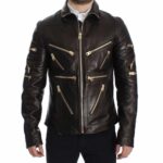 Exclusive Brown Lambskin Leather Jacket