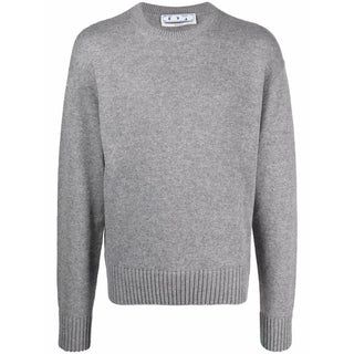 Elegant Gray Wool Sweater For Men