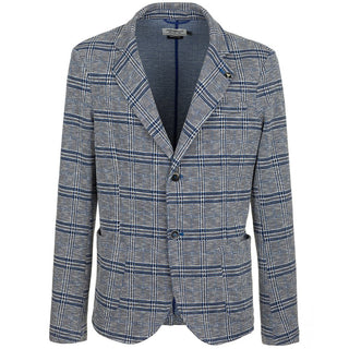 Chic Cotton Blend Checked Jacket