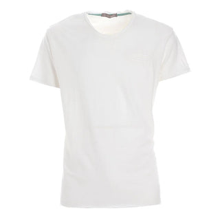 Crisp White V-neck Tee With Pocket Detail