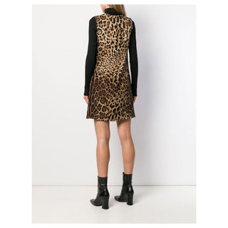 Elegant Leopard Print Stretch Dress