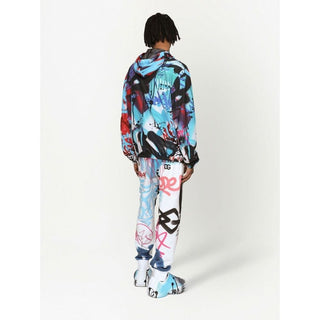 Graffiti-inspired Nylon Hooded Jacket