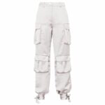 White Polyester Jeans & Pant