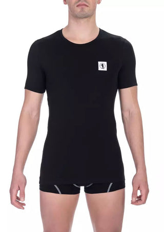 Black Cotton Men's T-shirt