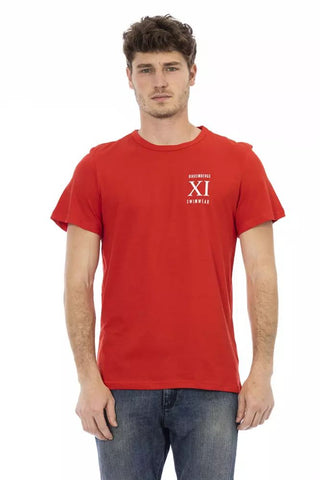 Red Cotton Men T-shirt