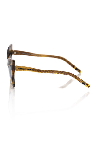 Glitter-edged Cat Eye Sunglasses In Yellow