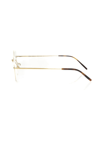 Elegant Round Matt Gold Eyeglasses