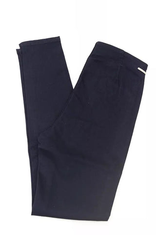 Elegant Side-zip Jeggings In Chic Blue