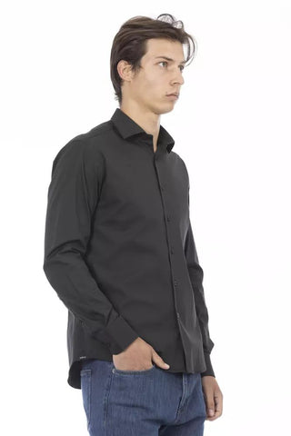 Gray Cotton Men Shirt