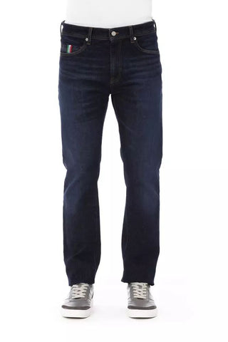 Elegant Tricolor Stitched Men's Jeans
