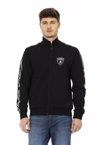 Black Polyester Men's Sweatshirt