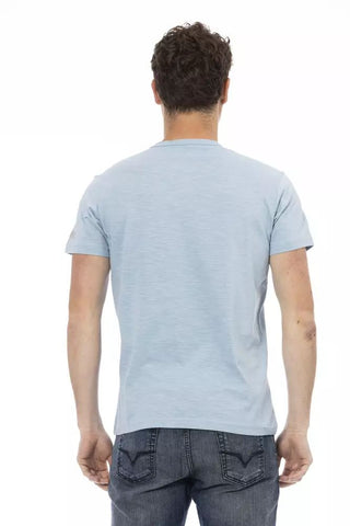 Elegant Light Blue Short Sleeve Tee