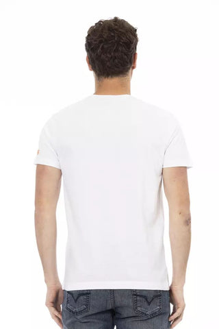 White Cotton Men Tshirt