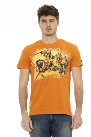 Orange Cotton Mens Tshirt