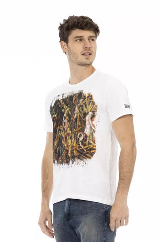 White Cotton Men T-shirt