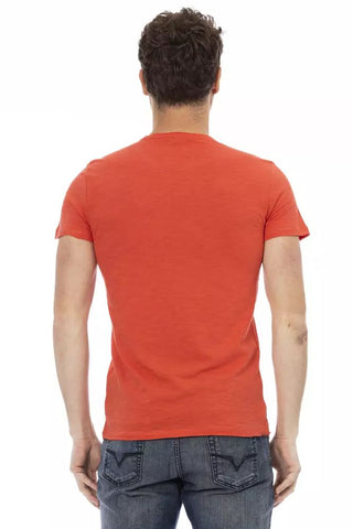 Red Cotton Men Tshirt