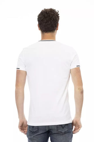 White Cotton Men Tshirt