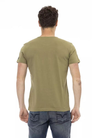 Green Cotton Men T-shirt