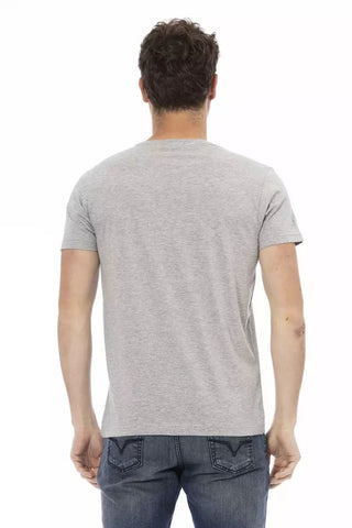 Gray Cotton Men T-shirt