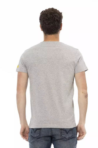 Gray Cotton Men T-shirt