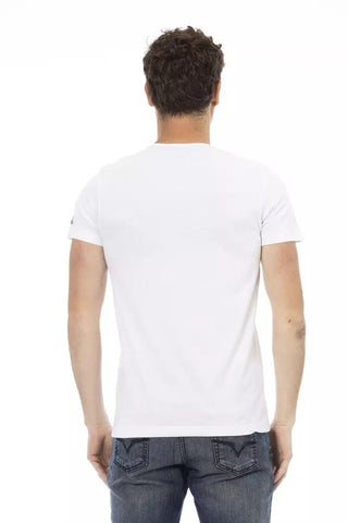 Elegant White Tee with Unique Print