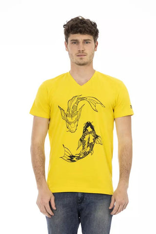 Vintage Vibe V-Neck Tee in Sunshine Yellow