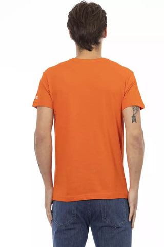 Vibrant V-neck Tee With Front Print