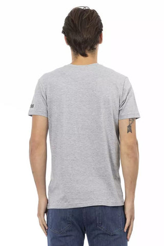 Gray Cotton Men T-shirt