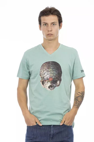 Green Cotton Men T-shirt